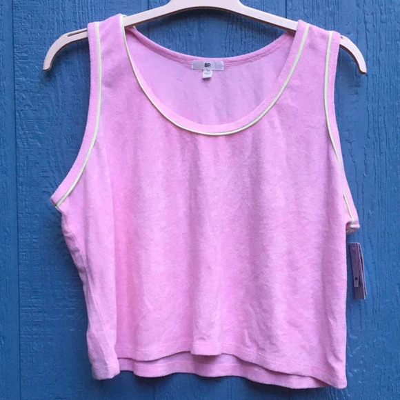 BP Women's Terry Cloth Pink Tank Top Plus Size 3X NWT - Picture 2 of 5